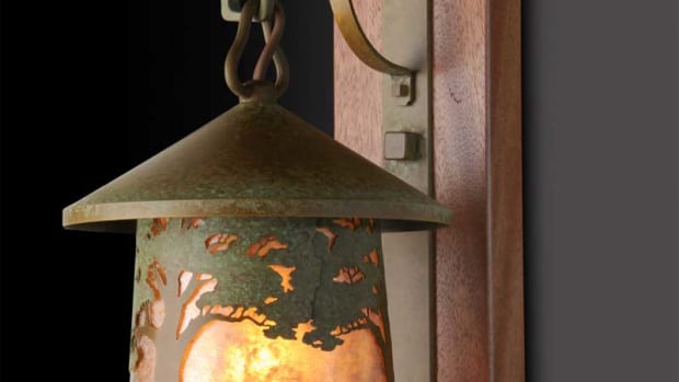 Many Old California Lighting designs make use of filigree overlays, like the recently released ‘California Oak’ sconce.