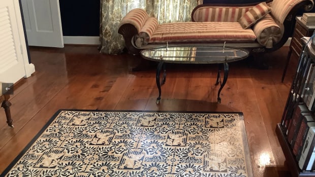 Lion & Shield Floorcloth #3 – Ariel Grace Design