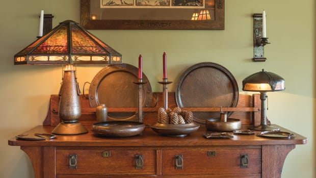 Arts & Crafts antique furniture & copper