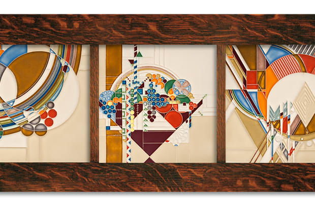 Motawi Frank Lloyd Wright Framed Tile Set