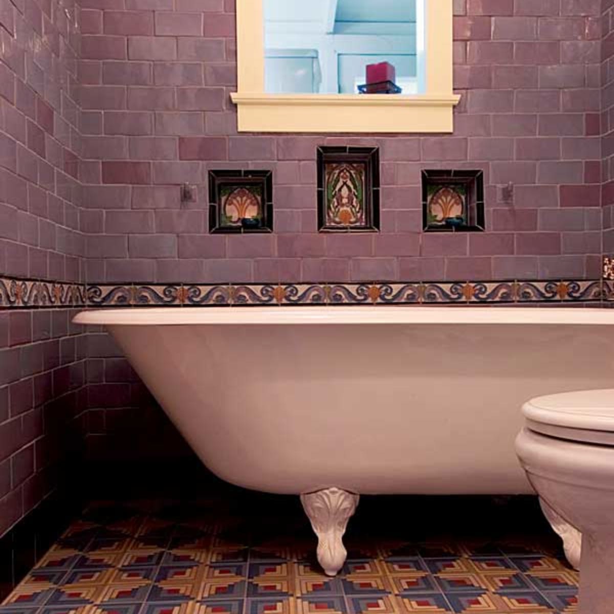Art Deco Flappers Tile Fireplace Bathroom Kitchen Ceramic or Porcelain 