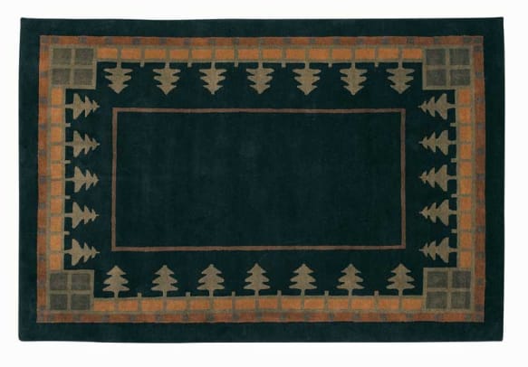 Tiger Rug’s ‘Craftsman Pine Forest’ in ebony is an unusual design.