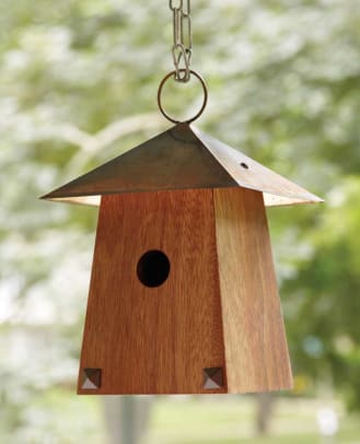 FLW-inspired bird house by The Frank Lloyd Wright Preservation Trust.