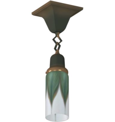 Beam lights were similar to these short pendants from Rejuvenation.