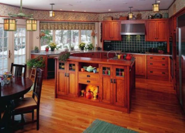 Design For The Arts Crafts House, Craftsman Kitchen Cabinets