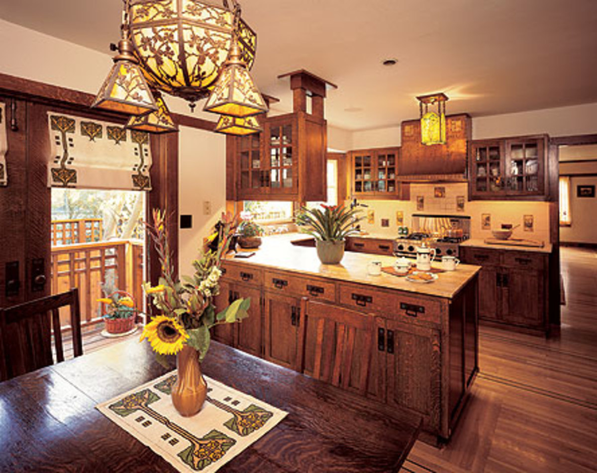 arts and crafts style kitchen design