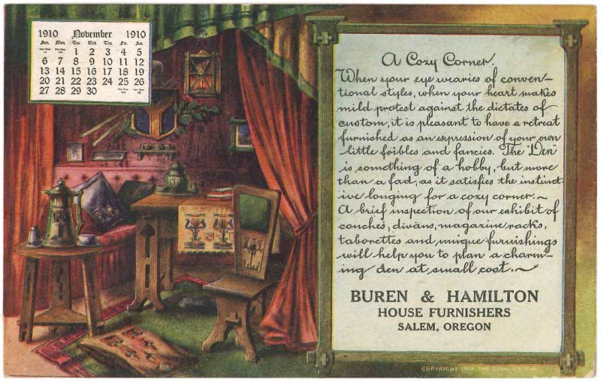 A 1910 mailer from Buren & Hamilton, Salem, Oregon.