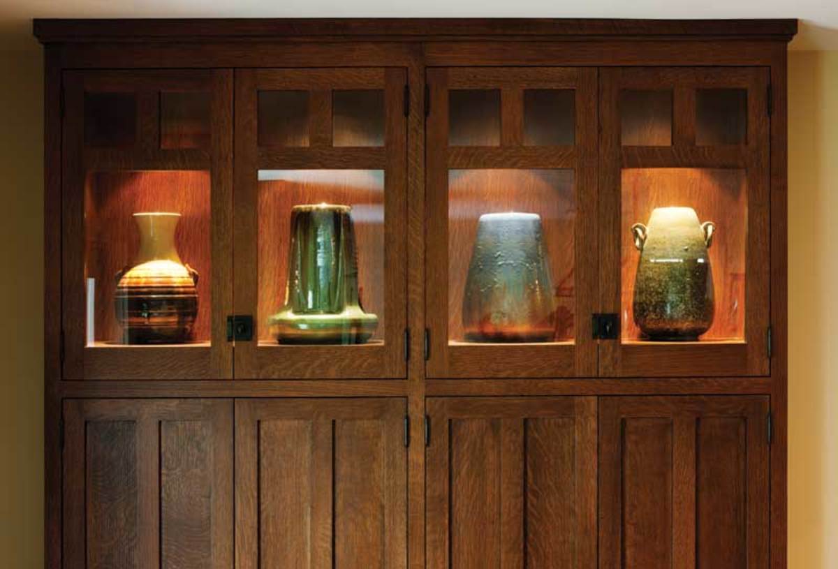 Fulper pottery display case