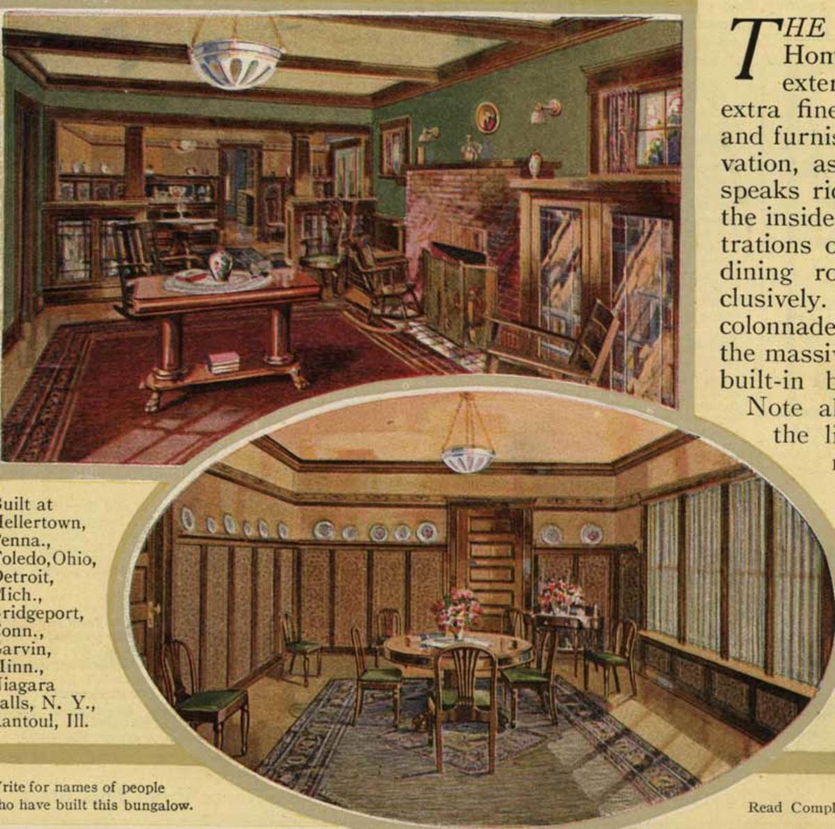 A Sears Honor-Bilt interior, circa 1921.
