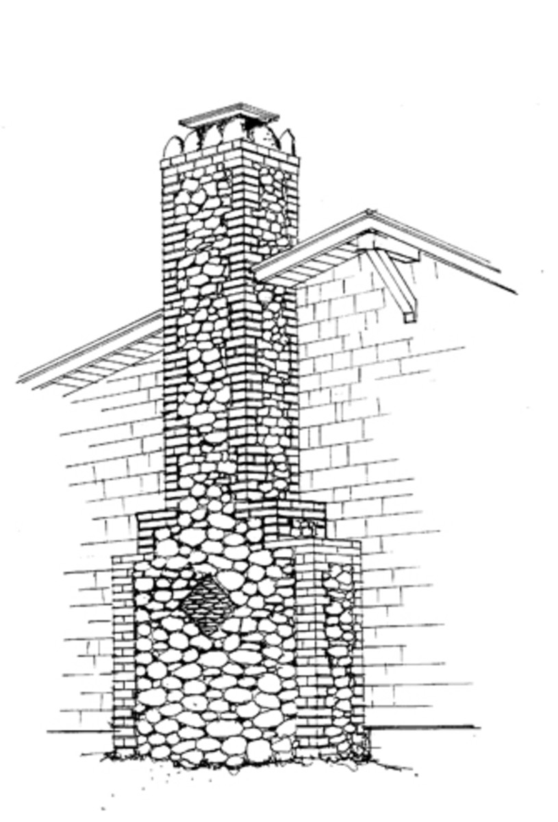 bungalow chimney plan drawing