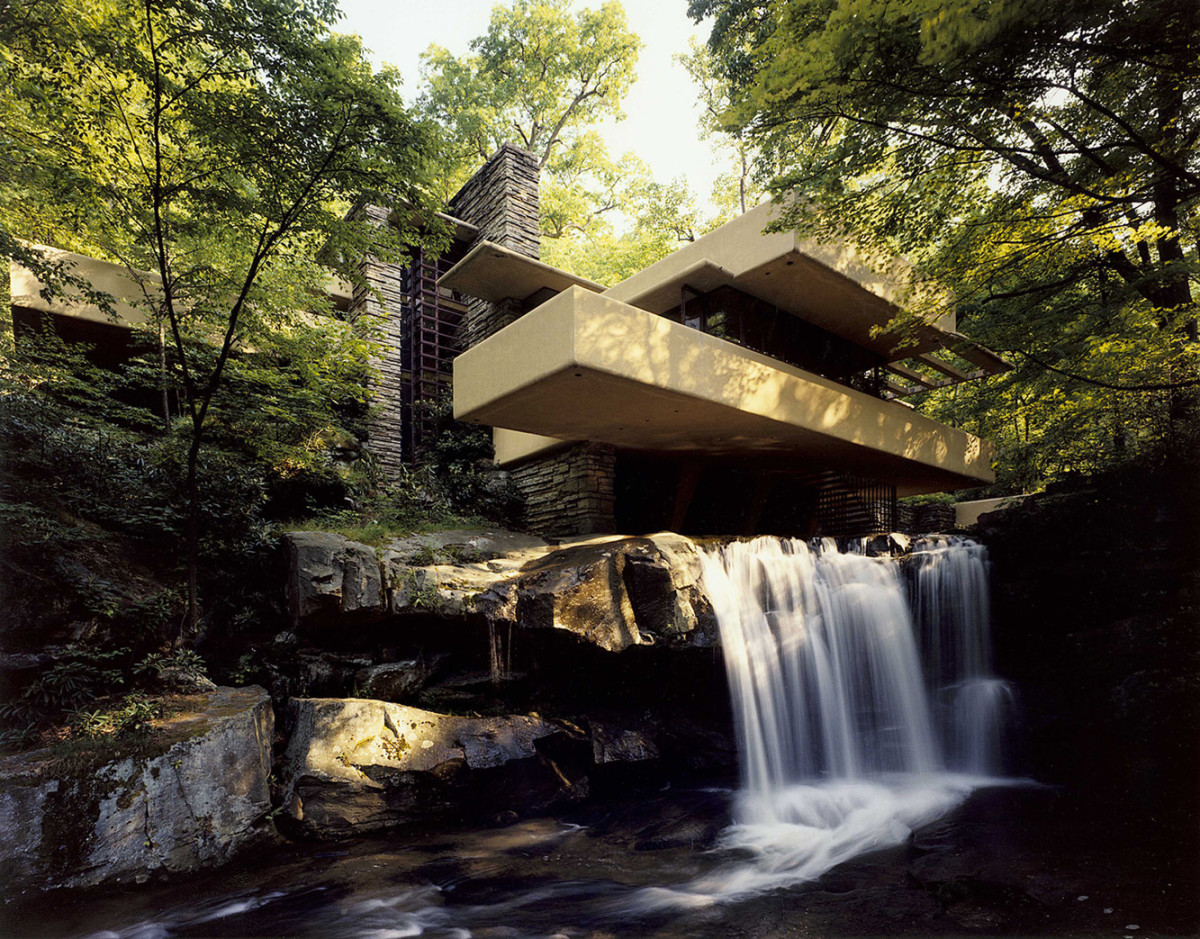 waterfall at Wright house