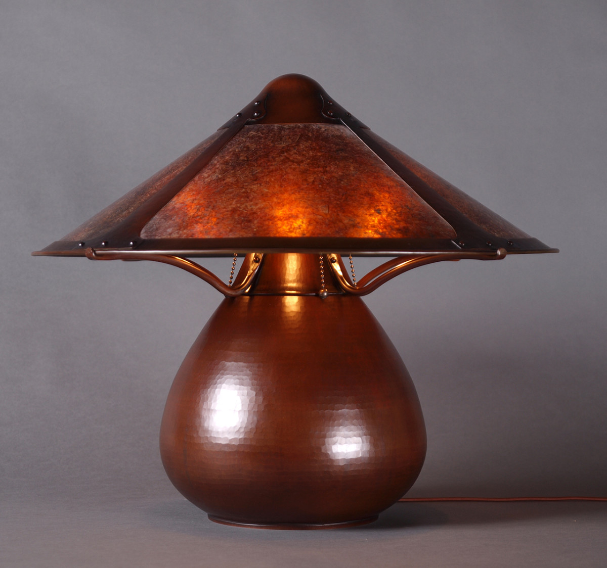 Dirk Van Erp copper gourd lamp