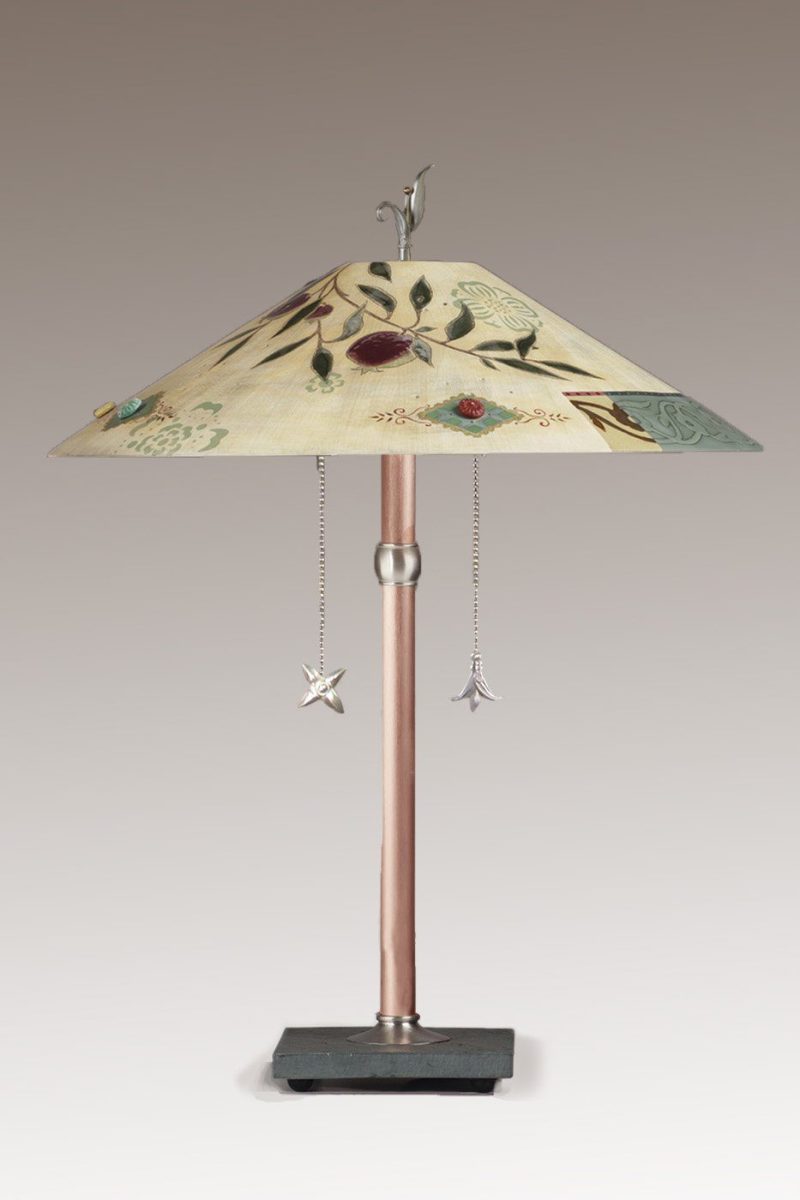 Handel pine landscape floor/table lamp,mission,arts and crafts 
