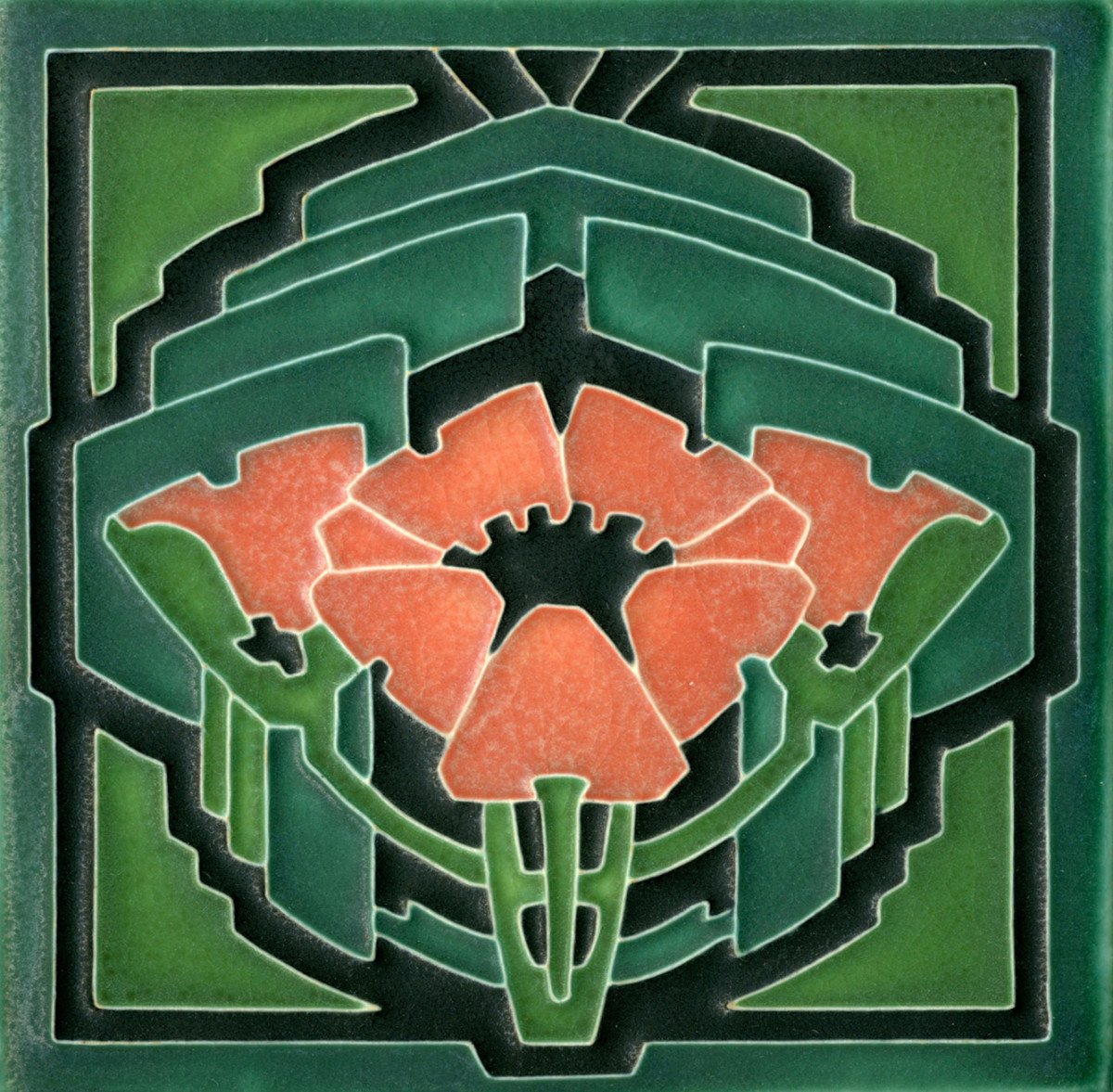 Poppy Tile by Motawi.